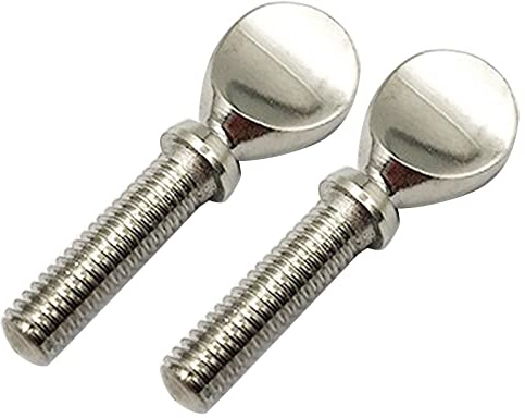 träblåsinstrument Guld Silver Klarinett Saxofon Sax Hals åtdragningsskruvar Sopran Träblåsinstrument Delar Paket med 2(Silver)
