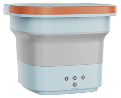 Mini lavatrice pieghevole portatile – Lavatrice compatta 2 in 1 e asciugatrice centrifuga, adatta ai viaggi, design salvaspazio per campeggio, camper, appartamenti e piccoli spazi