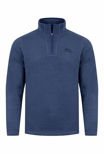 Weird Fish Stowe 1/4 Zip Soft Knit Fleece Blue Indigo Size L. (Jumper/Sweater/Fleece)