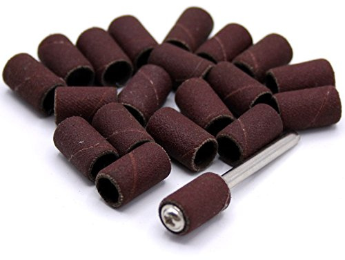 20 X – Anello abrasivo grana 80 + 1 X registrazione mandrino 6 X 12,5 mm per Dremel, Proxxon accessori utensile multifunzione nastri abrasivi abrasiva ruote Coni abrasivi