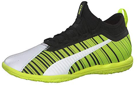 Puma PUMA ONE 5.3 IT Futsalschuhe Unisex-Erwachsene, Weiß (Puma White-Puma Black-Yellow Alert), 40 EU