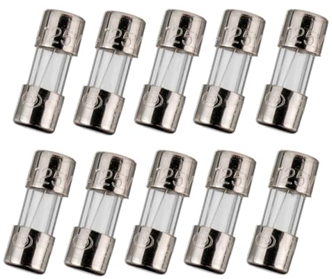 BOJACK Mini Fuse 3.6x10 mm 2.5 A 2.5 amp 125 V 125 Volt 0.14x0.39 Inch F2.5AL125V Fast Blow Glass Fuses (Pack of 10)