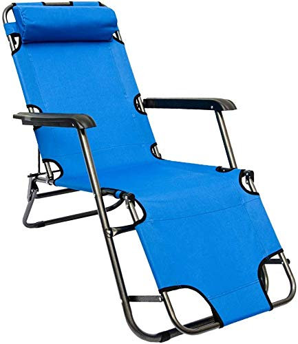AMANKA Liegestuhl klappbar 155x60cm - leichte Klappliege Relaxstuhl Gartenstuhl Campingstuhl