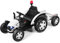 COSTWAY 12V Elektro Traktor für Kinder mit abnehmbarem Anhanger und 2,4G Fernbedienung, Aufsitztraktor 3-8 km/h mit Warnleuchte, Hupe, Musik, Getränkehalter, geeignet fur Kinder ab 3 Jahren (Weiß)