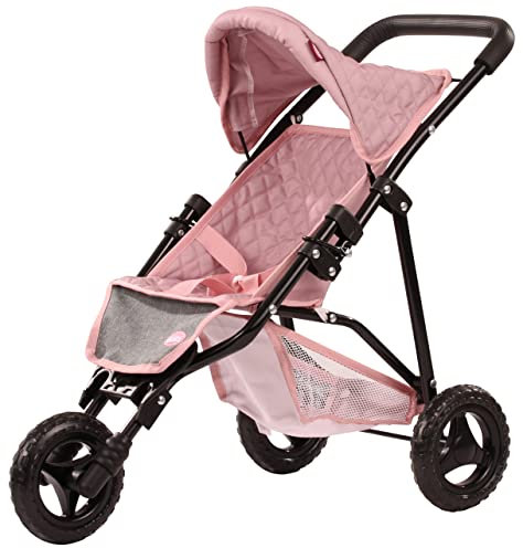 Götz 3403369 3-Rad Puppen-Buggy Soft Mood Puppenwagen - Puppenbuggy passend für alle Götz Puppen bis 50 cm - Schiebehöhe ca. 54 cm