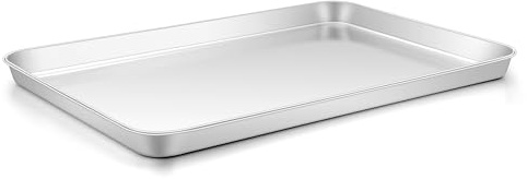 Backblech, Onader Rechteckig Edelstahl Ofenblech Backform, Kuchenblech für Backen, Kochen, Servieren, Gesund & Spülmaschinenfest, 31,4x24,6x2,5cm