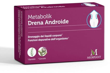 Mediplant, Metabolik Drena Androide 30 compresse, drenaggio dei liquidi corporei e funzioni depurative dell'organismo
