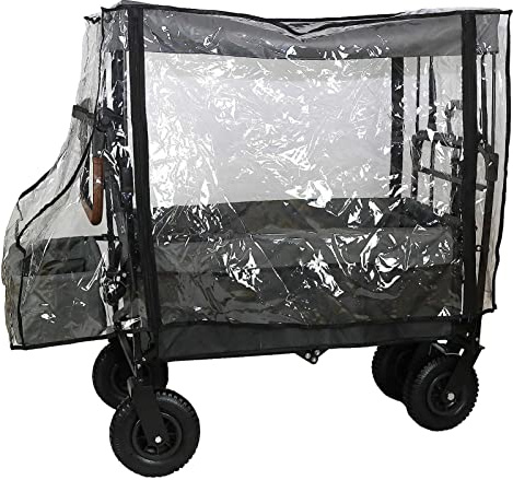 GSACLKES Cubierta de Lluvia Plegable Transparente para Carros de Mano, con Dosel - Mantenga Su Carro Al Aire Libre S| Accesoriosos para Niños, Acampamiento Y Jardín - Cubierta de Lluvia de Vagón de Em