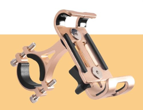 Support de téléphone en alliage d'aluminium pour vélo pour navigation sur smartphone, convient aux guidons de 22 à 28 mm, support de vélo léger compatible avec iPhone et appareils Android, rouge/bleu