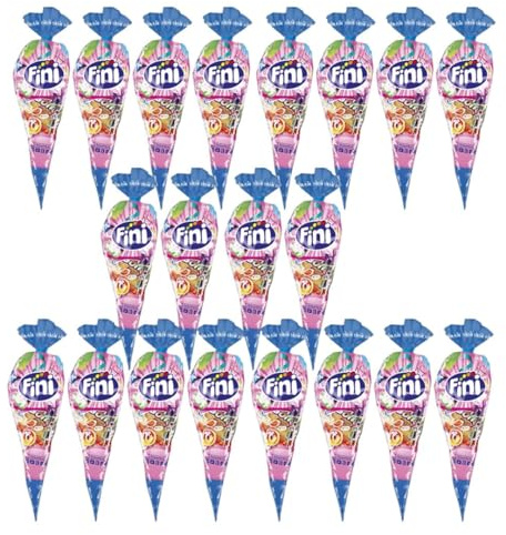 iChuches - Pack de Bolsas Cono de Chuches de 70g por Unidad (10, 20 y 30 Unidades) – Surtido de Golosinas sin Gluten, Formato Individual para Fiestas Infantiles, Cumpleaños (Pack 20 Conos x 70 g)