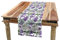 ABAKUHAUS Floral Tischläufer, Lavendel und Pfingstrose, Esszimmer Küche Rechteckiger Dekorativer Tischläufer, 40 x 180 cm, Weiß Lila