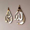 Allah (SWT), Mohammad (PBUH) Holz-Acryl-Tropfen-Design, islamische Wandkunst, Koran, arabische Kalligraphie-Dekoration, islamische Dekoration, Geschenk für Muslime im Ramadan (Gold, groß, 45,7 x 30,5