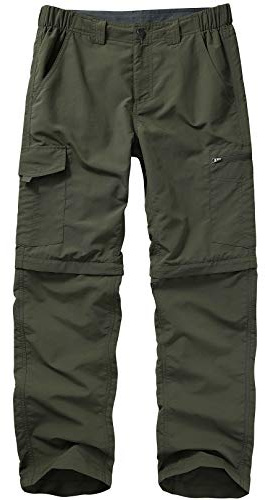 Hiking Pants for Men boy Scout Convertible Zip Off Lightweight Quick Dry Breathable Fishing Safari Shorts,6226,Army,34