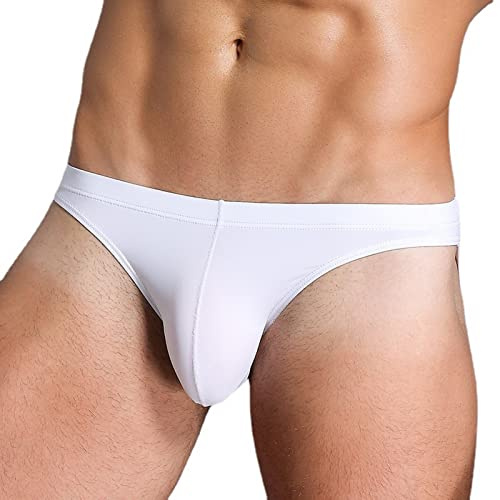 Faringoto Slip Ultra ligero y Transpirable de Seda helada para Hombre en Micro Malla Transpirable para relajarse por la Noche, blanco, XL