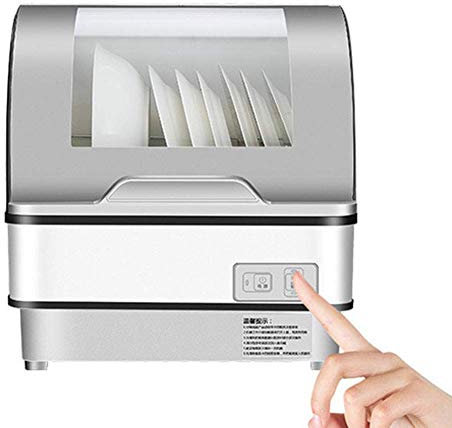 Compact Dishwasher Table Top UV Disinfection Dishwasher, with 360° Comprehensive Decontamination and Double-Effect Disinfection and Sterilization Touch Control Operation, for 4-6 People