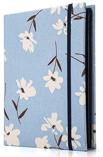 Boic Album Fotografico 10x15 con 200 Tasche, Lino Album Foto Portafoto Memories Albums, Regalo di Compleanno Nozze Regalo Famiglia (Fiore)