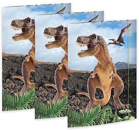 RNKVERLAG 45356-3 – ritmapp T-REX 310 x 440 mm, 3 stycken, DIN A3, med gummiförslutning