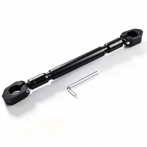 Barra di Bilanciamento del Motociclo 22mm Universale in Lega di Alluminio Moto Rinforza la Barra Trasversale della Leva per Gli Accessori del Manubrio ATV(Nero)