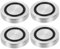PATIKIL M8 Gewinde 40mm / 1,6 Durchmesser 8mm dick Aluminium Kreis Scheibe Glas Top Adapter 4 Stück Runde solide Tischfüße Pad Platte Hardware mit rutschfestem Gummiring