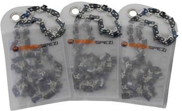 SÄGENSPEZI Juego de 3 cadenas de sierra de 1/4 pulgadas 1,1 mm 32 TG semicincel de repuesto para casi todos los modelos de motosierras