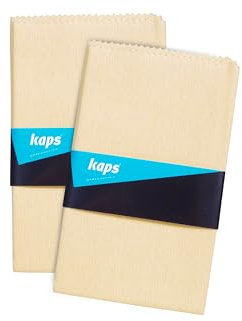 Kaps Panno per Lucidatura Professionale delle Scarpe (Confezione da 2) - Panno 100% Cotone Lucidatura Effetto Specchio - Calzature Sintetiche - Lavabile in Lavatrice - Protezione delle Calzature EU