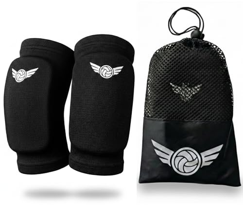 Baylee and Me Volleyball Elbow Pads for Youth Girls, Teens & Women – Pair Set of 2 with Mesh Bag – Volleyball Pads with 10mm EVA Foam Padding for Digging, Diving & Passing – Small & Medium