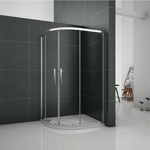 Simple Bathrooms 1200x800x1850mm Quadrant Shower Enclosure Walk in Shower Screen Cubicle Tempered Glass Door