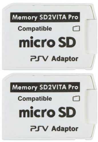 Hyamass Pro SD2Vita 5.0 Memory Card Adapter & Micro SD Adaptor for PS Vita 1000/2000 PSTV - Compatible with Firmware 3.60 HENkaku Enso System, Plug-and-Play High-Speed Transfer-2 Pack