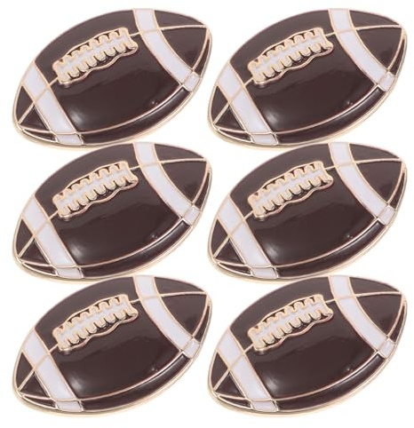 TOYANDONA 6 Stück Teiliges Rugby Anstecknadel aus Metall Langlebige Cartoon Football Pin Badges für Männer und Frauen Sportliche Broschen als Geschenk für Rugby Fans und Trainingszubehör