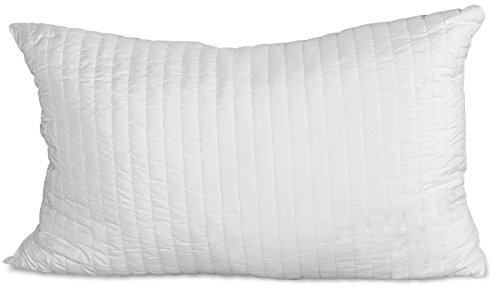 Evergreenweb - Cuscino 100% Lattice 40x70 Alto 12 cm Guanciale Fiocco Effetto Piuma D'Oca Fodera Bianca Imbottitura in Lattice Morbido, Riposo Naturale e Sano per dolori Cervicali, Relax per Il Collo