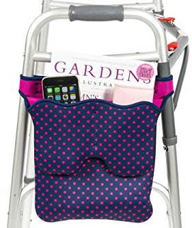 Walker Zimmer Frame Bag, Scoot-About Bag (Pink Dots)