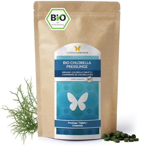 1kg BIO Chlorella Presslinge, 4000 Tabletten 'a 250mg, 100% natürlich, rückstandskontrolliert, nach EU-ÖKO-Standard kultiviert und hergestellt, Rohkostqualität, ohne Zusätze (1000g)