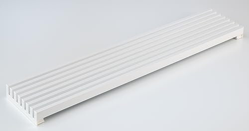 AZERODESIGN- Rejilla Horno- Rejilla Ventilacion- Rejilla ventilacion horno- Rejilla ventilacion frigorífico - Color Blanco -8 Lamas de Aluminio de 60 cm