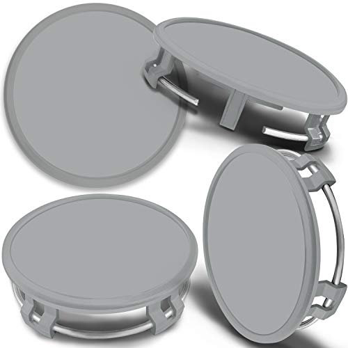 SkinoEu 4 x 75 mm Nabendeckel Felgendeckel Kompatibel mit Mercedes Benz Radnabenabdeckung Nabenkappen Felgenkappen Radkappen Alufelgen B66470207 / B66470200 Silber CMS 0
