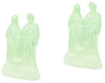 Amosfun 2pcs Jesus Born Scene Handicraft Nativity Figurines Catholic Religious for Women
