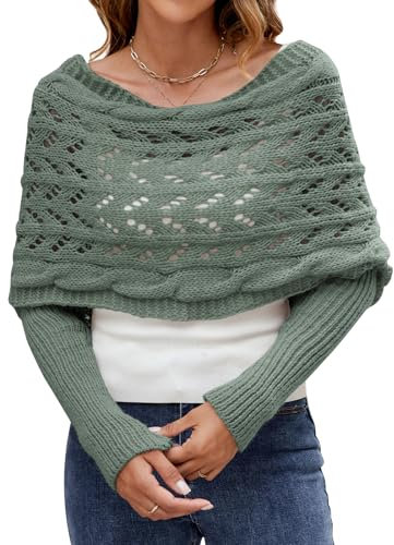 Wantonfy Schal Damen Ärmeln Schal Sweater Wrap Pashmina Schals und Tücher Schals für Herbst Winter