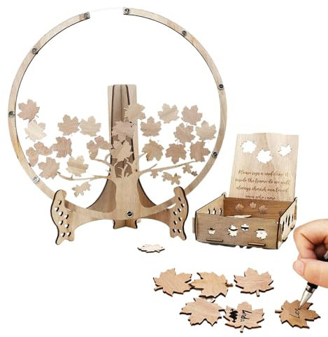 Libro degli ospiti 'albero di acero, Libro degli ospiti 'albero di acero per il matrimonio,Reception Accedi Libro degli ospiti - Cartelli alternativi per il libro degli ospiti per decorazioni nuziali,