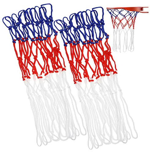 Kisangel 2stücke Basketballnetz Aus Nylon Für Innen Und Außenbereich Strapazierfähig Und Reißfest Für Training Und Spiel Ersatz-basketballnetz Für Korb