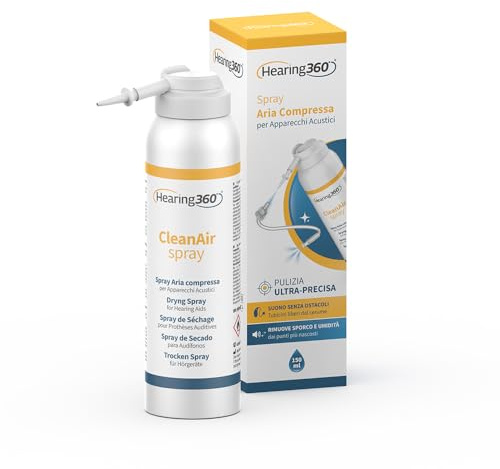 Hearing360 Aerosol de aire comprimido para audífonos (botella de 150 ml)