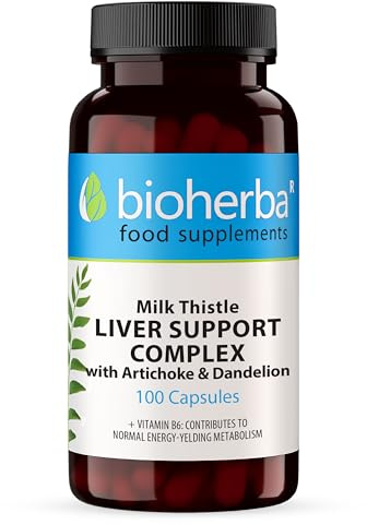 Milk Thistle with Artichoke Extract, Dandelion Root & Choline - Normal Liver Health Supplement - 100 Capsules by BIOHERBA
