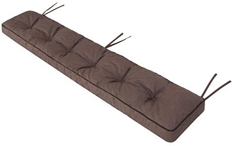 Bänkkudde dyna kudde stoppning bänkkudde utomhus – Bänkdyna för bänkar i hus och trädgård sittdyna – 180 x 40 cm brun