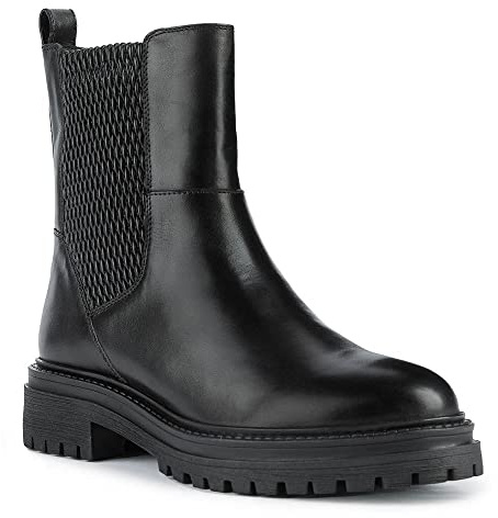 Geox Femme D Iridea D Bottines, Black, 38 EU