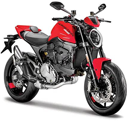 Maisto DUCATI MONSTER Motorbike - Incredibly Detailed Die-Cast Replica Collectible Model - 1:18 Scale, Red