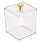 Focenat Scatola per Dischetti di Cotone, Organizzatore per Cosmetici Porta Cotone, Custodia in Cotone Scatola Trasparente, Holder Dispenser Bagno Clear Jar Organizer Custodia in Plastica