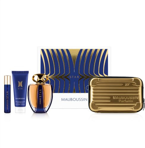Mauboussin - Prestige Set Star : Eau de Parfum 90ml, Lait Corps 75ml, Körperlotion 75ml, Reisespray 20ml & Pouch Bag