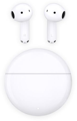 HONOR CHOICE X7E Auriculares Bluetooth inalámbricos,Auriculares semiabiertos con cancelación Activa de Ruido,40 Horas de duración de la batería,IP54 Micrófono Dual AI ENC para Android iOS Blanco