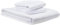 Sonia Moer Super Soft Brushed Microfibre Duvet Cover Set - Non Iron Breathable Hypoallergenic Zippered Duvet Cover & Pillowcase Set - Super King/White