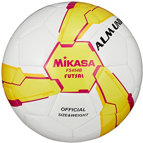 MIKASA FS454B-YP - Palla da calcio n. 4 per generale, università, liceo, tempo libero, giallo/rosa, pressione interna consigliata: 0,400-0,600 kgf/cm²