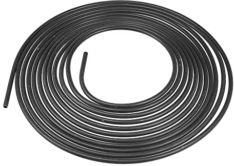 X AUTOHAUX 1/4 Coche Freno Línea Tubería 25 Pies Tubería Bobina para Vehículo Negro