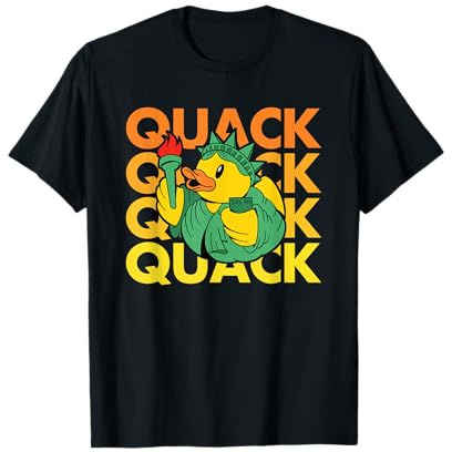 QUACK NYC New York City Rubber Duck Statue of Liberty T-Shirt